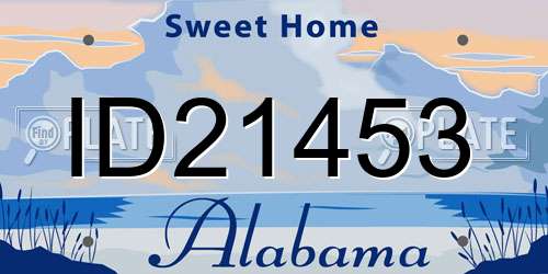 ID21453 Alabama License Plate