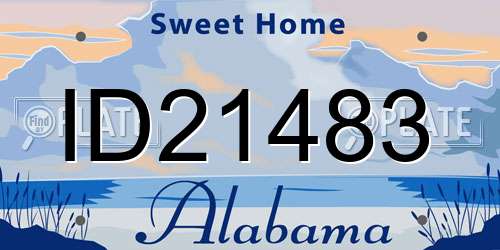 ID21483 Alabama License Plate