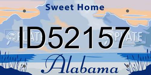 ID52157 Alabama License Plate