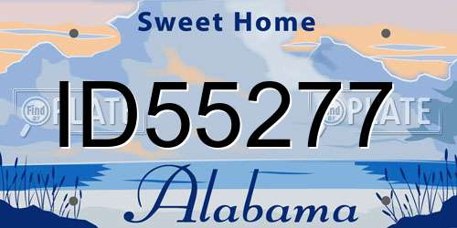 ID55277 Alabama License Plate