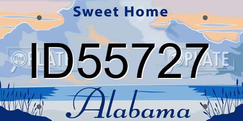 ID55727 Alabama License Plate