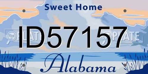 ID57157 Alabama License Plate