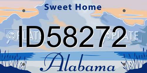 ID58272 Alabama License Plate