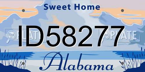 ID58277 Alabama License Plate