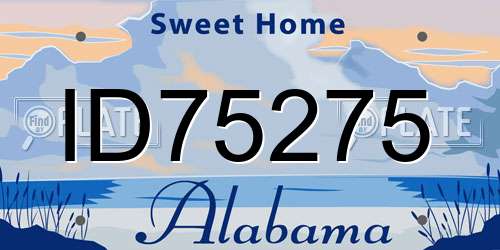 ID75275 Alabama License Plate