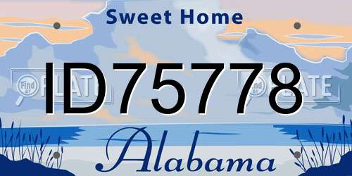 ID75778 Alabama License Plate