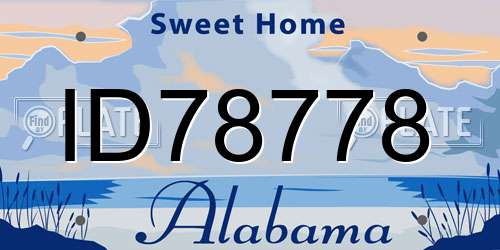 ID78778 Alabama License Plate