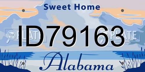 ID79163 Alabama License Plate