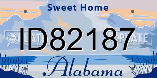 ID82187 Alabama License Plate