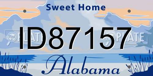 ID87157 Alabama License Plate