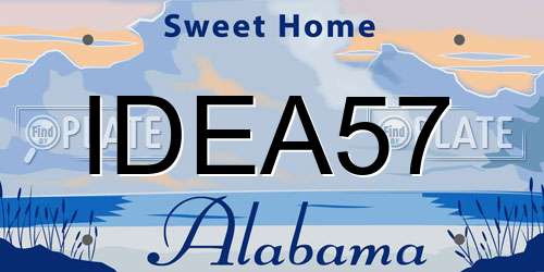 IDEA57 Alabama License Plate