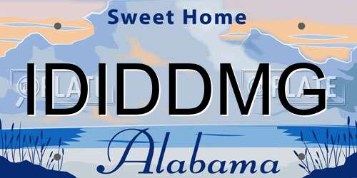 IDIDDMG Alabama License Plate