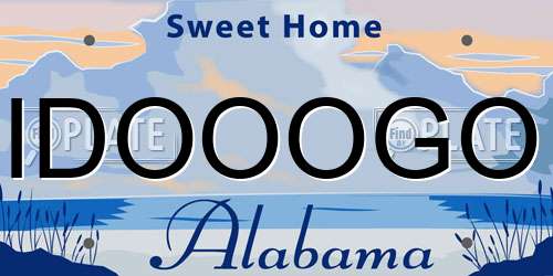IDOOOGO Alabama License Plate