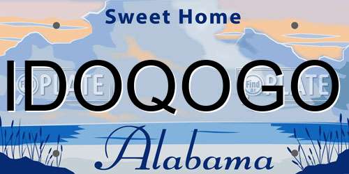 IDOQOGO Alabama License Plate