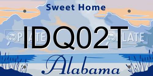 IDQ02T Alabama License Plate