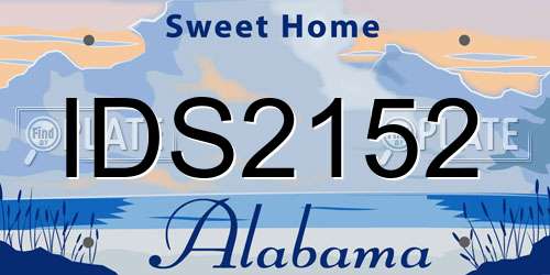 IDS2152 Alabama License Plate
