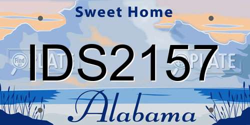 IDS2157 Alabama License Plate
