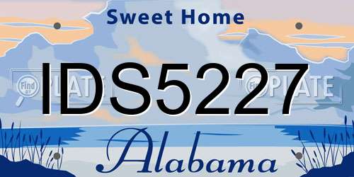 IDS5227 Alabama License Plate