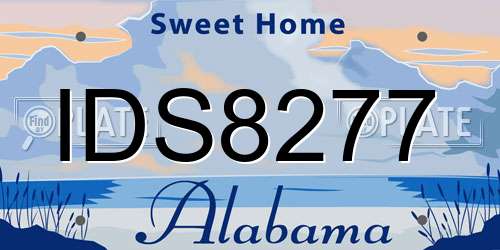 IDS8277 Alabama License Plate