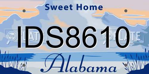IDS8610 Alabama License Plate