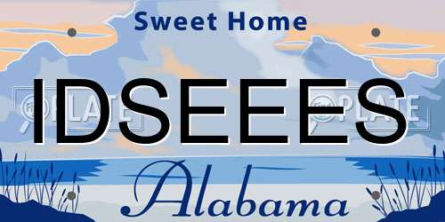 IDSEEES Alabama License Plate