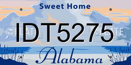 IDT5275 Alabama License Plate