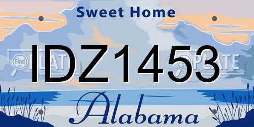 IDZ1453 Alabama License Plate