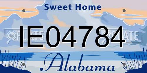 IE04784 Alabama License Plate