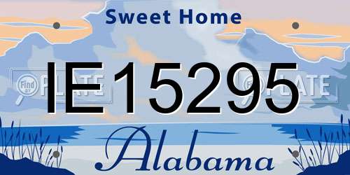 IE15295 Alabama License Plate