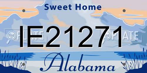 IE21271 Alabama License Plate