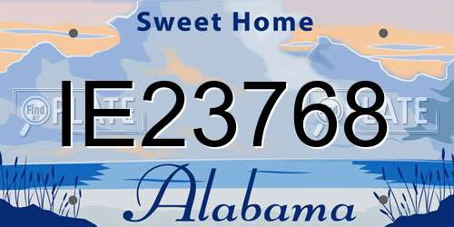 IE23768 Alabama License Plate