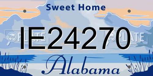 IE24270 Alabama License Plate