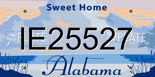 IE25527 Alabama License Plate