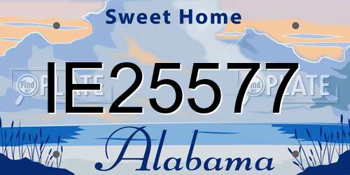 IE25577 Alabama License Plate