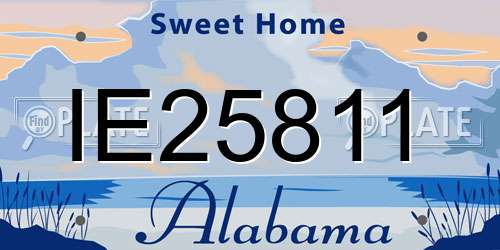 IE25811 Alabama License Plate