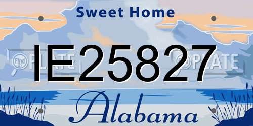 IE25827 Alabama License Plate