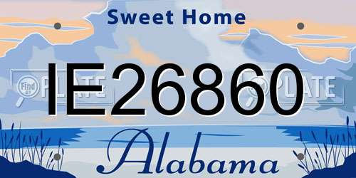 IE26860 Alabama License Plate