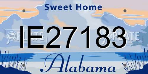 IE27183 Alabama License Plate