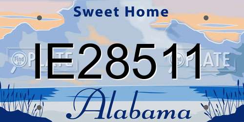 IE28511 Alabama License Plate