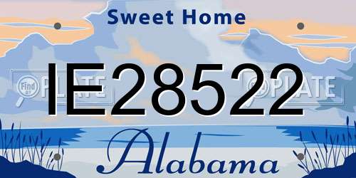 IE28522 Alabama License Plate