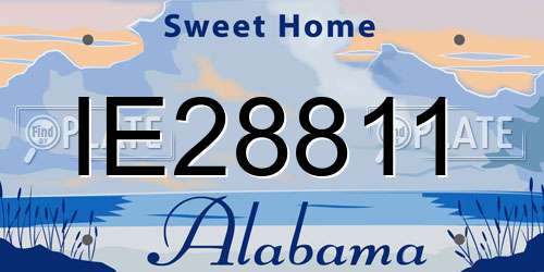IE28811 Alabama License Plate