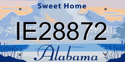 IE28872 Alabama License Plate