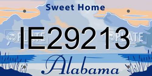 IE29213 Alabama License Plate