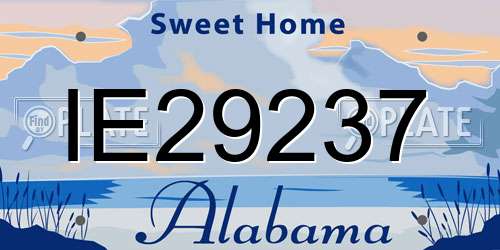 IE29237 Alabama License Plate