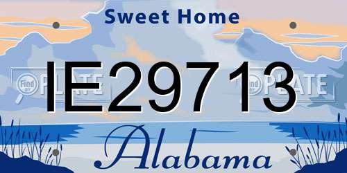 IE29713 Alabama License Plate