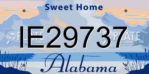 IE29737 Alabama License Plate