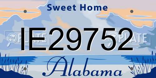 IE29752 Alabama License Plate