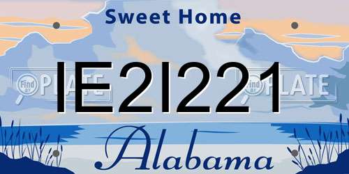 IE2I221 Alabama License Plate