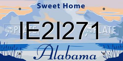 IE2I271 Alabama License Plate