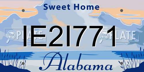 IE2I771 Alabama License Plate
